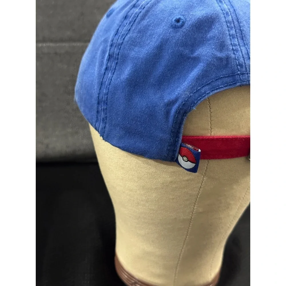 Bioworld Pokémon Baseball Cap Boy One Size Blue Pokeball logo Adjustable Dad Hat